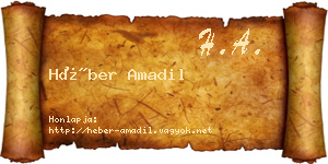 Héber Amadil névjegykártya